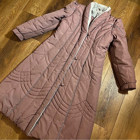 Vintage 90’s Korean Princess Puffer Coat Vintage Llng Coat Purple Quilted Coat